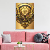 Crystal Eagle in Flight – A Mesmerizing Symbol of Leinwanddruck (Insitu (Wohnzimmer))