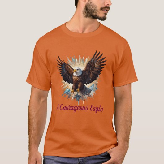 Crystal Eagle in Flight - Symbol der Unabhängigkei T-Shirt (Vorderseite)