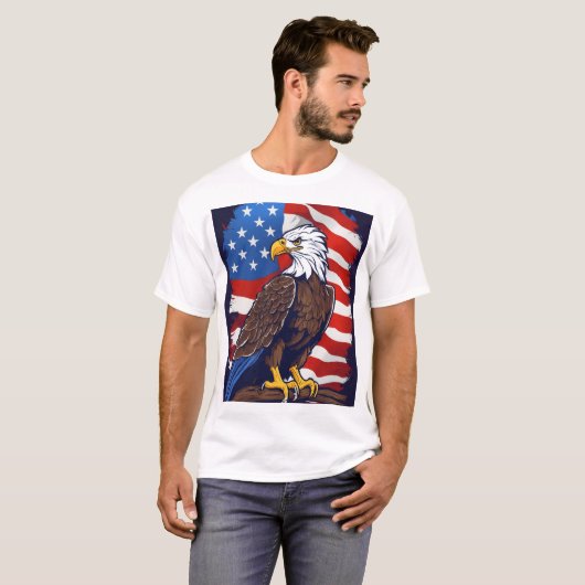 Crystal Eagle in Flight T - Shirt Design (Vorne ganz)