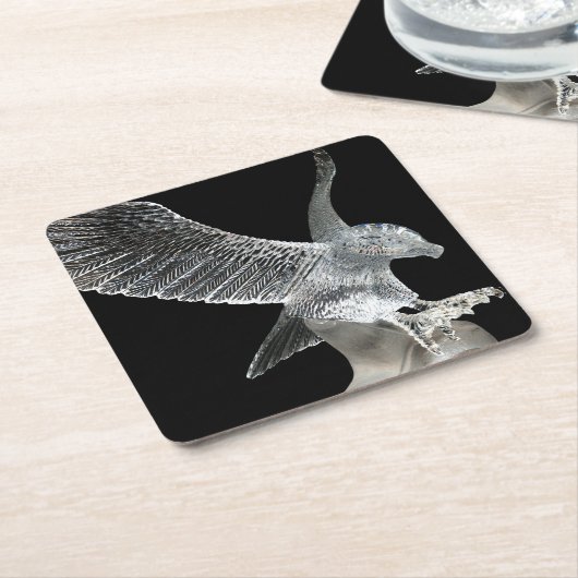 Crystal Eagle Rechteckiger Pappuntersetzer (angewinkelt)
