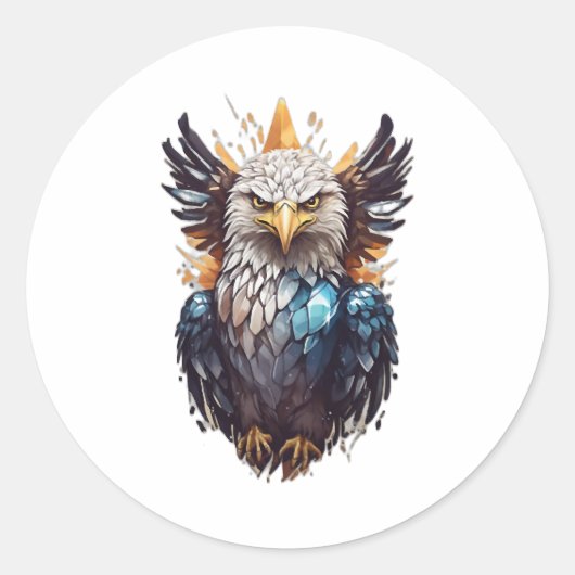 Crystal Eagle Runder Aufkleber (Vorderseite)