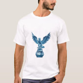 Crystal Eagle Sculpture - 3D Render T-Shirt (Vorderseite)