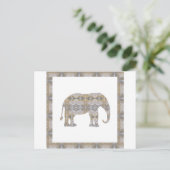 CRYSTAL Elephant DIY Template NVN447 GROSSE Kinder Postkarte (Stehend Vorderseite)