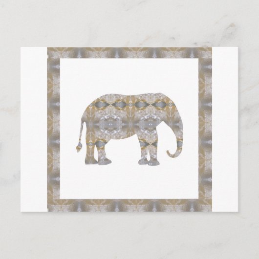 CRYSTAL Elephant DIY Template NVN447 GROSSE Kinder Postkarte (Vorderseite)