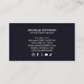 Crystal Energy Healer Iridescent Amethyst Lila Visitenkarte (Rückseite)