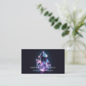 Crystal Energy Healer Iridescent Amethyst Lila Visitenkarte (Stehend Vorderseite)