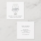 Crystal Energy Healing Wellness Business Card Quadratische Visitenkarte (Vorne/Hinten)