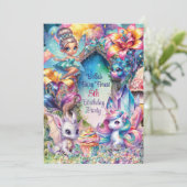 Crystal Fairy Forest Party Einladung (Stehend Vorderseite)