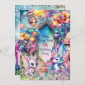 Crystal Fairy Forest Party Einladung (Vorne/Hinten)