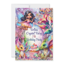 Crystal Fairy Forest Party Einladung