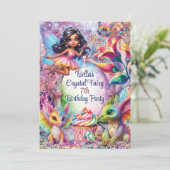 Crystal Fairy Forest Party Einladung (Stehend Vorderseite)