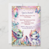 Crystal Fairy Forest Party Einladung (Rückseite)