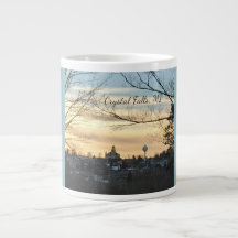 Crystal Falls, MI Skyline Jumbo Tasse