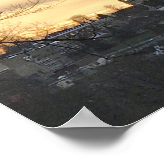 Crystal Falls, MI Skyline Poster (Ecke)