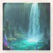 Crystal Falls of the Hidden Realm Glasuntersetzer (Vorderseite)