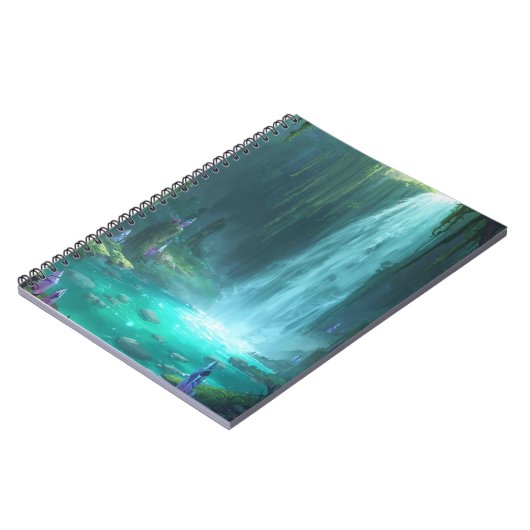 Crystal Falls of the Hidden Realm Notizblock (Linke Seite)