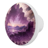 Crystal Fanrasy Amethyst Jewel Keramik Knob Keramikknauf (Rechts)