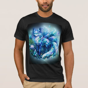 Crystal Fantasy Fox Art   Herren T-Shirt