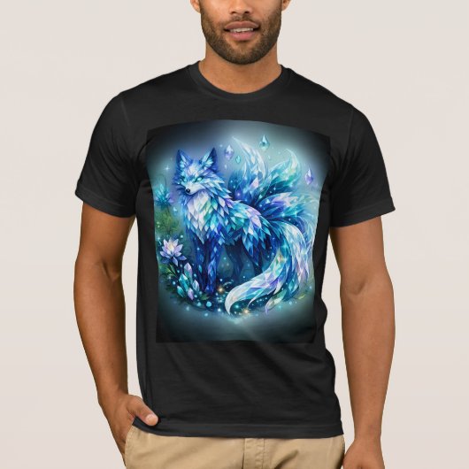 Crystal Fantasy Fox Art | Herren T-Shirt (Vorderseite)