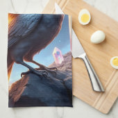 Crystal Fire Raven Geschirrtuch (Viertel Falte)