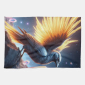 Crystal Fire Raven Geschirrtuch (Horizontal)