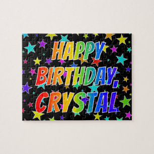 "CRYSTAL" First Name, Fun "HAPPY BIRTHDAY" Puzzle