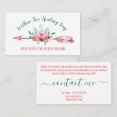 Crystal Floral Arrow Logo Soap and Candle Business Visitenkarte (Vorne/Hinten)