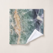 Crystal Fluorite Muster Vivid Abstrakt Gemstone Badhandtuch Set (Waschlappen)