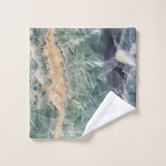 Crystal Fluorite Muster Vivid Abstrakt Gemstone Badhandtuch Set (Waschlappen)