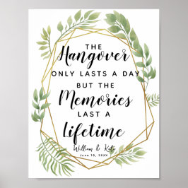 Crystal foliage botanischer Kater Party Hochzeit Poster