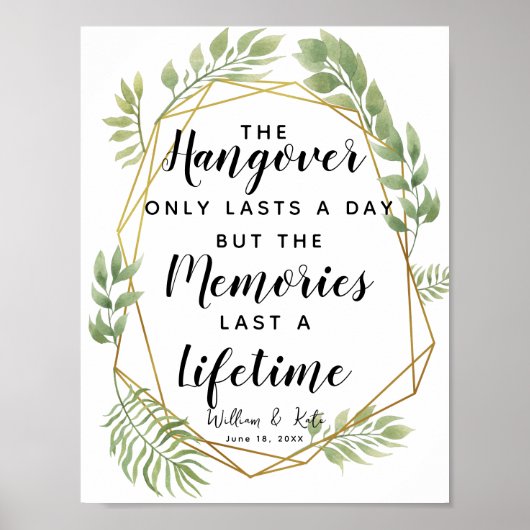 Crystal foliage botanischer Kater Party Hochzeit Poster (Vorne)