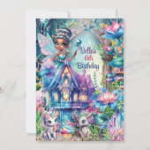 Crystal Forest Fairy Party Einladung (Vorderseite)