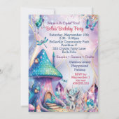 Crystal Forest Fairy Party Einladung (Rückseite)