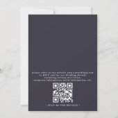 Crystal Forest Rustic Moon Night QR Code Wedding Einladung (Rückseite)