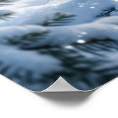 Crystal Fox Winter Pines Poster (Ecke)