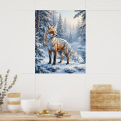 Crystal Fox Winter Pines Poster (Küche)