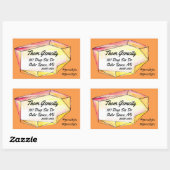 Crystal Gem Frame für Unternehmen Personal Info Sq Rechteckiger Aufkleber (Blatt)