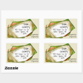 Crystal Gem Frame für Unternehmen Personal Info Sq Rechteckiger Aufkleber (Blatt)