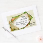 Crystal Gem Frame für Unternehmen Personal Info Sq Rechteckiger Aufkleber (Umschlag)