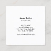 Crystal Gem Stone Energy Healer Quadratische Visitenkarte (Rückseite)