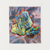 Crystal Gemstone Rocks Abstrakte Kunst Wandteppich (Vorderseite)