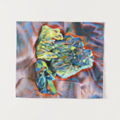 Crystal Gemstone Rocks Abstrakte Kunst Wandteppich (Vorderseite (Horizontal))