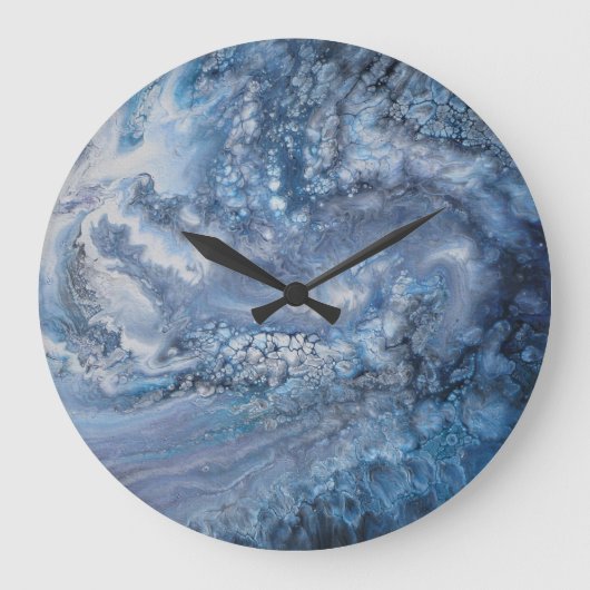 Crystal Geode Clock Große Wanduhr (Vorderseite)