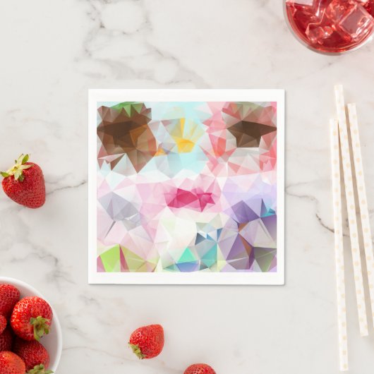 Crystal Geometric Shapes Paper Napkins Serviette (Beispiel)