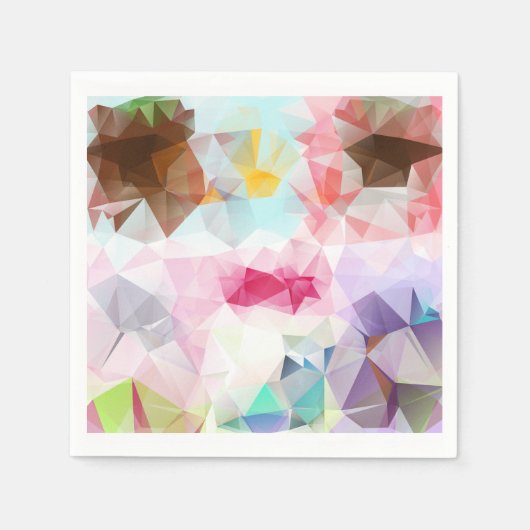 Crystal Geometric Shapes Paper Napkins Serviette (Vorderseite)