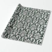 Crystal Glitzer Cali Green Gray Silver Damask Geschenkpapier (Ungerollt)