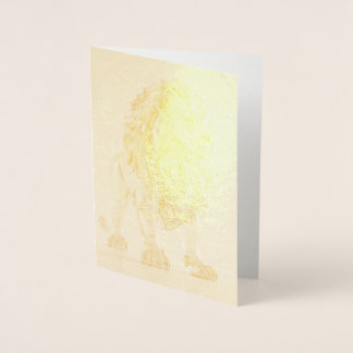 Crystal Golden Lion – Blank Art  Folienkarte
