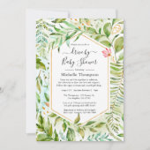 Crystal Greenery Drive by Bridal oder Baby Shower Einladung (Vorderseite)