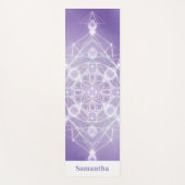 Crystal Grid Glow Spiritual Minimalist Yogamatte (Vorderseite)