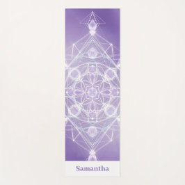 Crystal Grid Glow Spiritual Minimalist Yogamatte